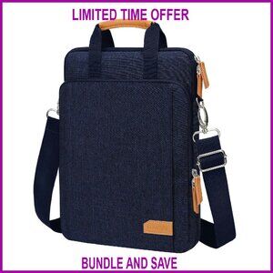 15.6 Inch Laptop Messenger Bag with Shoulder Strap & Multiple Pockets